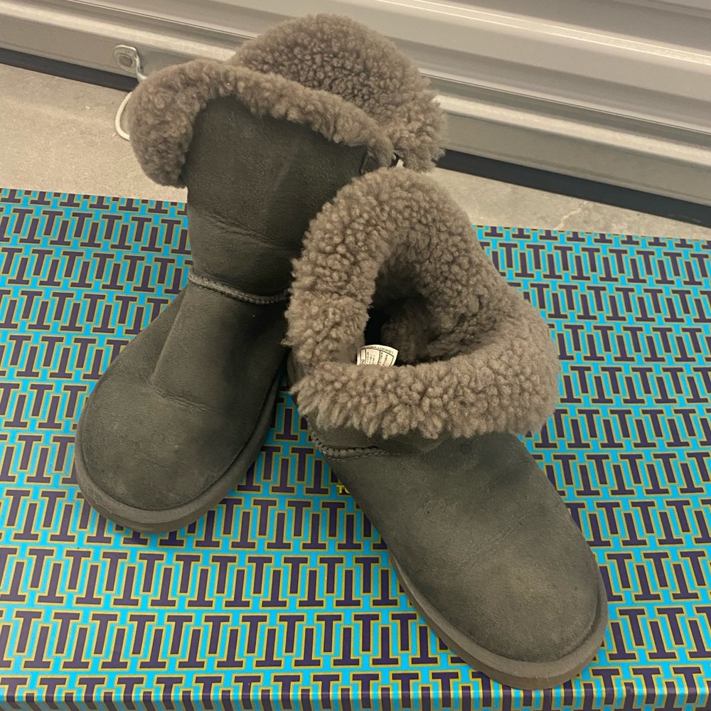 Gray Furry Ugg Boots - image 3
